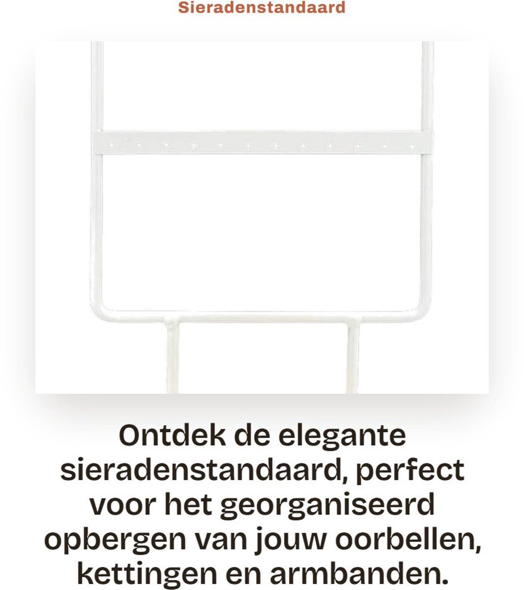 Dailygoods- Sieradenopslag 24 Gaten - Sieradenstandaard - Oorbellenrek - Organizer - Houten Basis - Sterk en Duurzaam - Sieradenrek