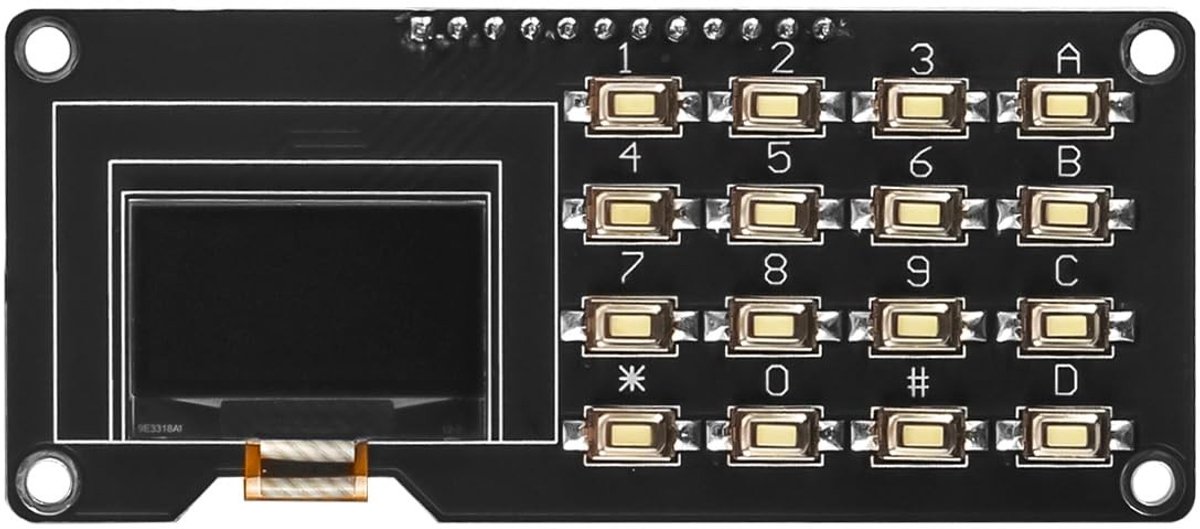 Dailygoods - OLED LCD-schermmodule met 4X4-toetsenbord