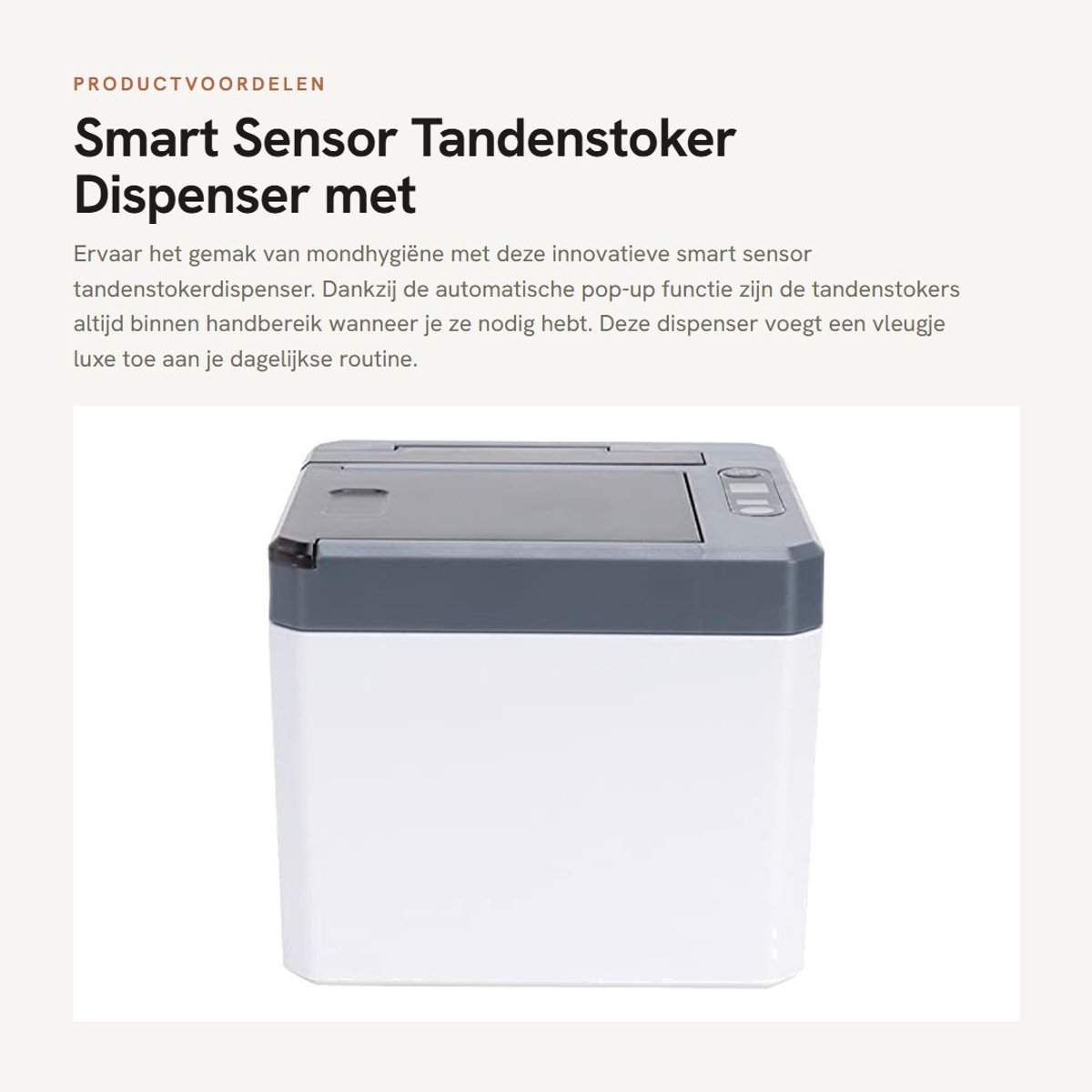 Dailygoods - Smart Sensor Tandenstoker Dispenser met Automatische Pop-Up