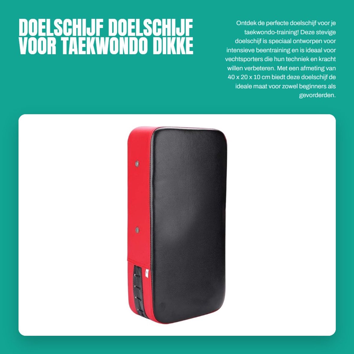 Dailygoods- Doelschijf Waterdicht - Beentraining - Elastische Compressieriem - PU-leer - 40 x 20 x 10 cm - Verbeterde Stabiliteit - Kickpad