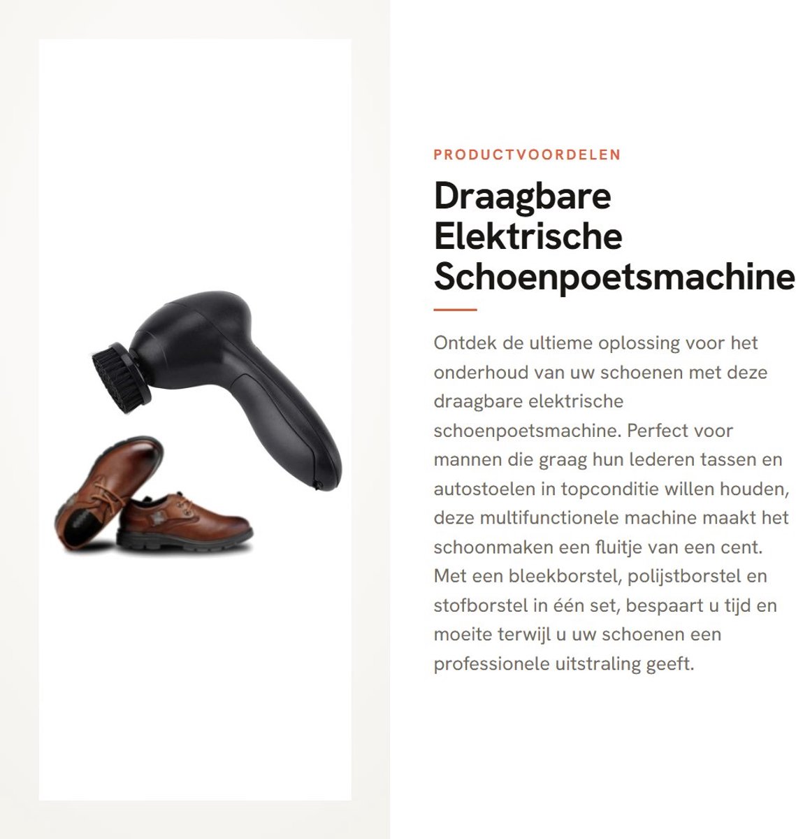 Dailygoods - Draagbare Elektrische Schoenpoetsmachine - Mini Schoenborstel - Efficiënte Reiniging - Zwart - Multifunctioneel - Voor Lederen Tassen en...