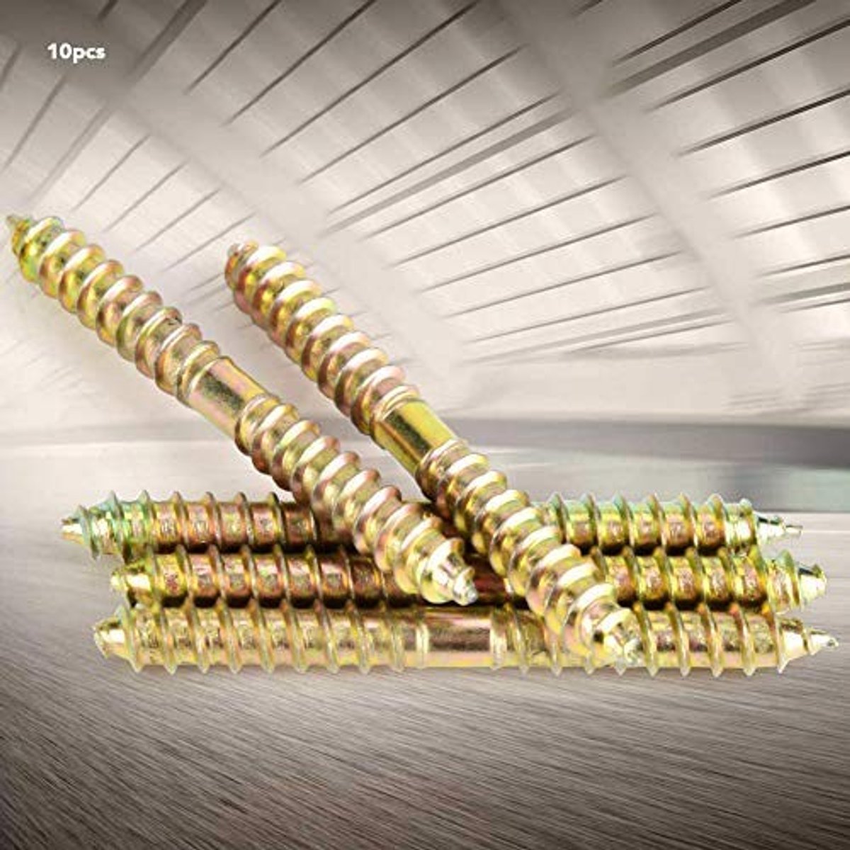 Dailygoods- Centreschroef 10 stuks 6 x 60 mm - Dubbele zelftappende verbinding - Schroefdraad - Bouten - Houtbewerking - Hoogwaardige kwaliteit - Schroeven