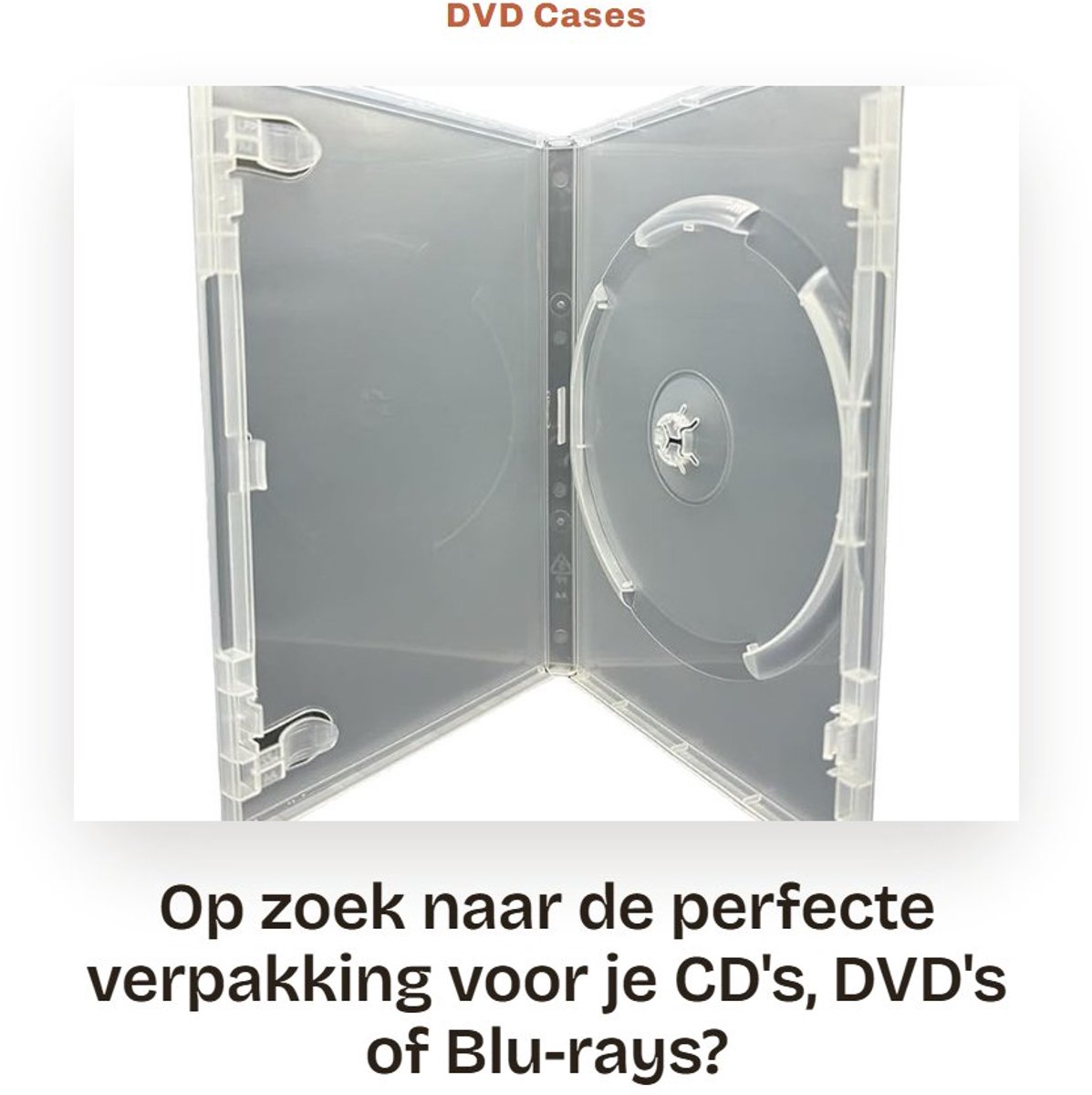 Dailygoods- DVD Case - Zwart - Duurzaam Polypropyleen - Transparante Hoes - Voor CD/DVD/Blu Ray - Afmetingen: 172 x 135 x 14 mm