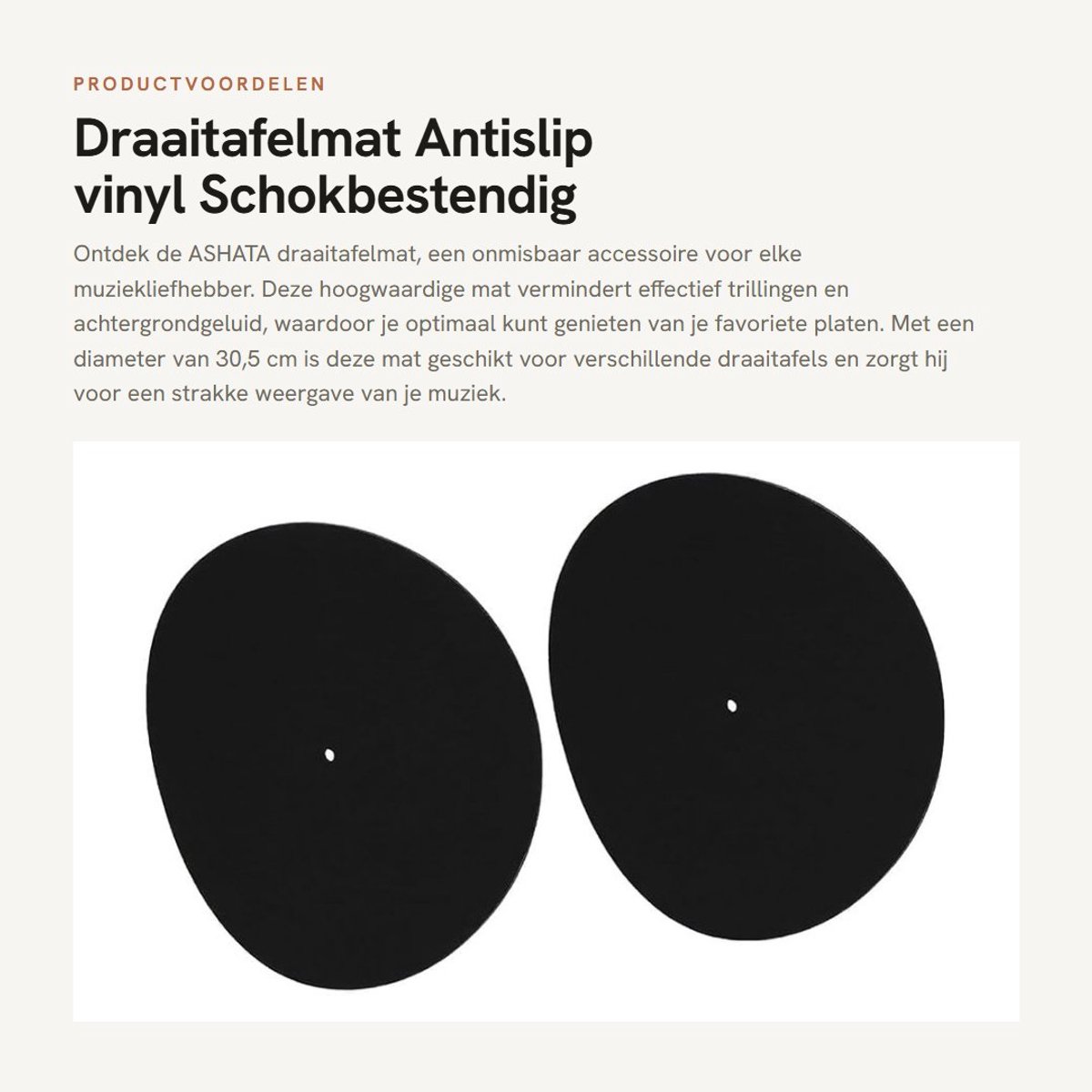 Dailygoods- Draaitafelmat Antislip - Platenbeschermmat - Vilt - 2 Stuks - 30,5 cm - Schokbestendig - Duurzaam - Platenmat