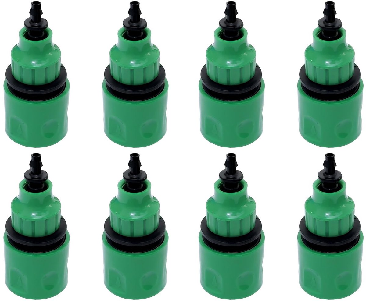 Dailygoods - Tuin Water Slang Snelkoppeling - Micro Irrigatie Adapter - 4mm/8mm Slangen - Tuinonderhoud - Waterbesparing - Ideaal voor planten - Gesch...
