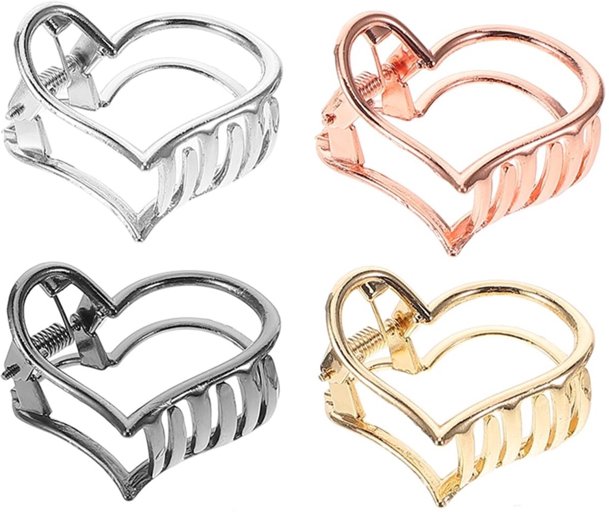 Dailygoods- Haarclip Goud/Zilver/Roségoud - 4 Stuks - Decoratieve Haarspelden - Bruiloft/Feest - Geschikt voor Kort Haar - Legering - Haarklem