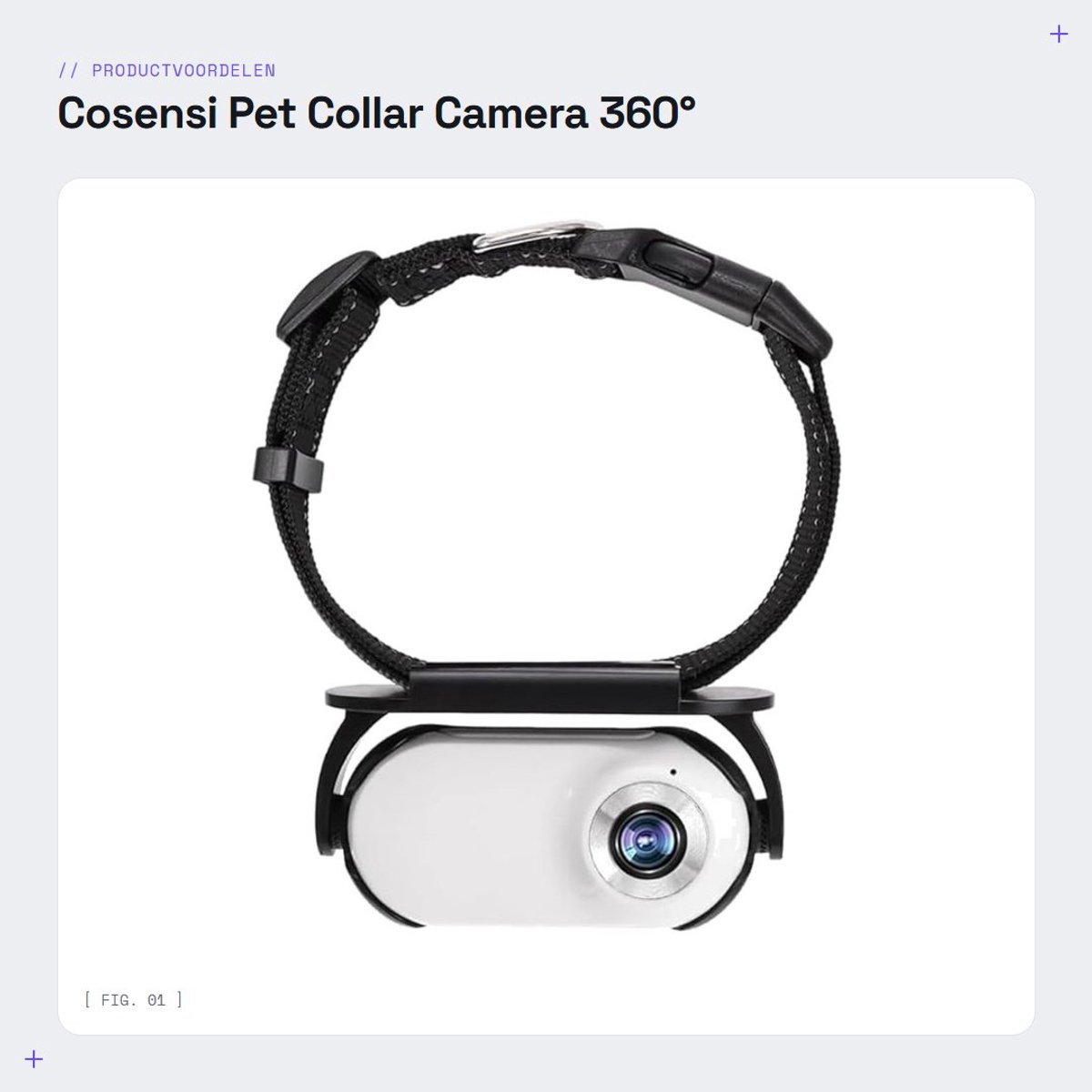 Dailygoods - Pet Collar Camera - 360° Rotatable Actie Camera - Voor Honden en Katten - Dierenaccessoire - HD beeldkwaliteit - Geschikt voor huisdieren...