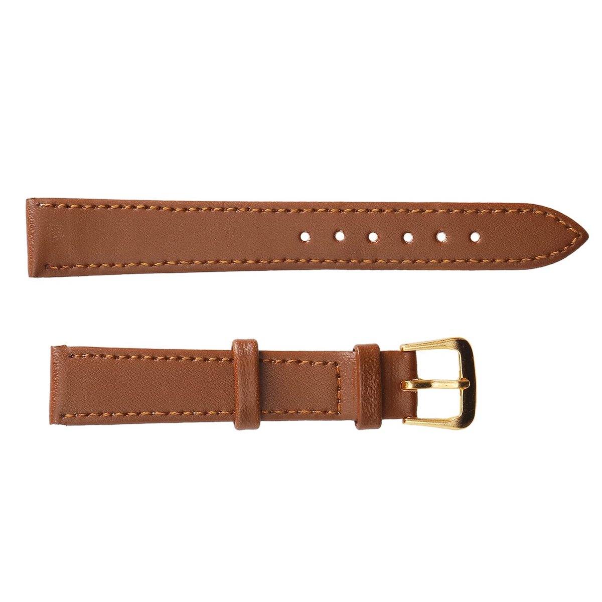 Dailygoods- Horlogeband Bruin - PU-leer Vervanging - Horlogeband met Gesp - Universeel Ontwerp - Duurzaam - Comfortabele Draagervaring - Horlogearmband