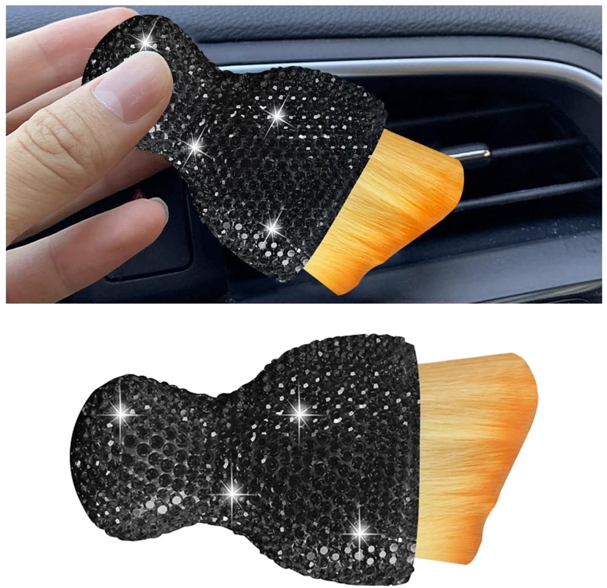 Dailygoods- Reinigingsborstel voor Auto - Multifunctionele Borstel - Effectieve Stofverwijdering - Klei - 5 x 2,5 x 10 cm - 1 Stuk - Interieurborstel