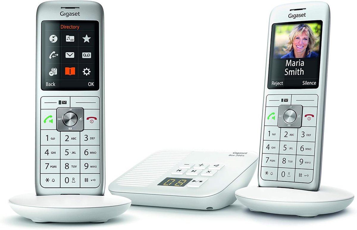 Draadloze Telefoon - Huistelefoon - Thuiscommunicatie - Met Antwoordapparaat - 2 Handsets - Wit