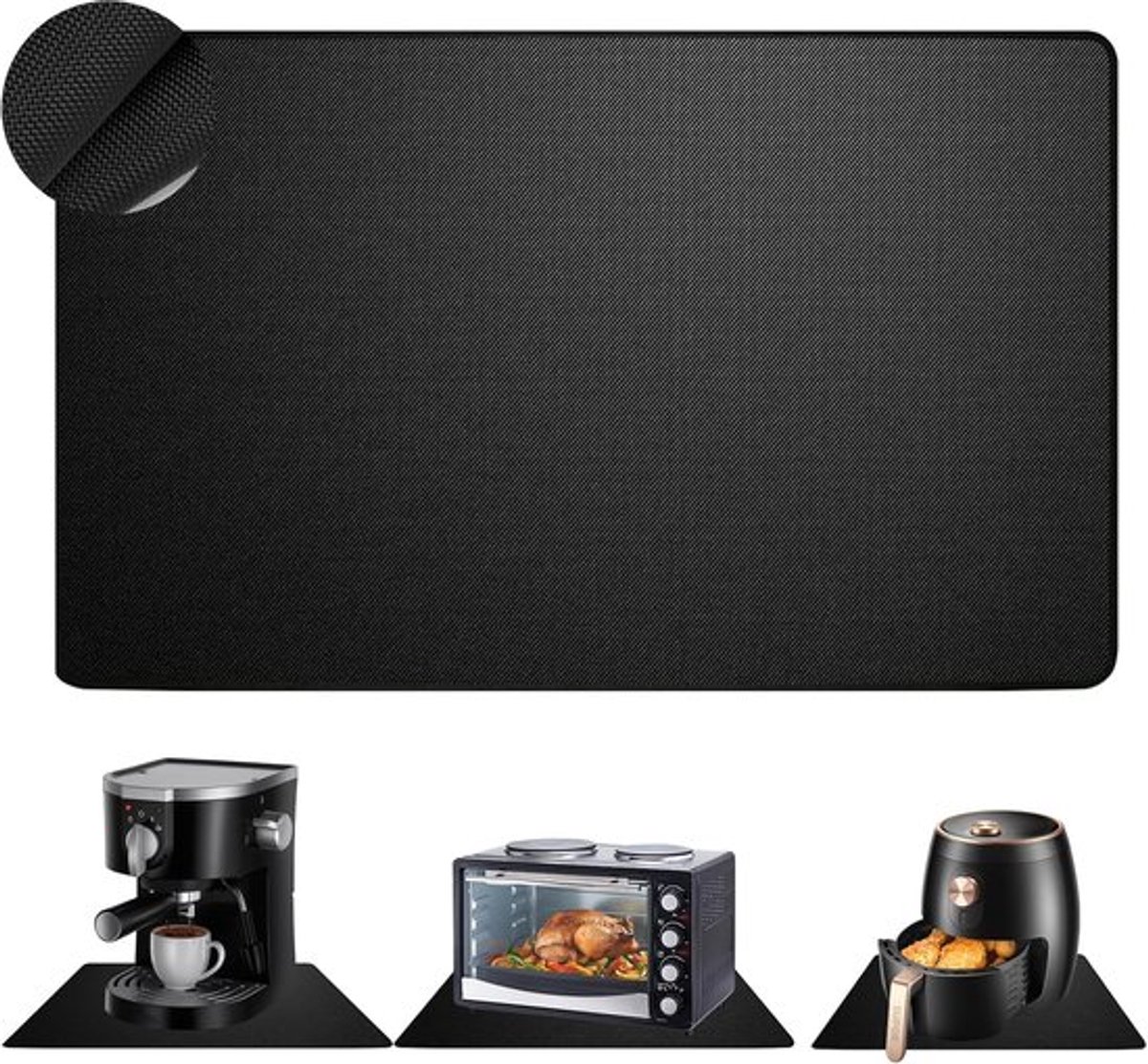 Vuurvaste onderlegger - afdekplaten voor keramische platen - grillmat vloerbescherming - ovenbeschermingsmat - siliconen mat - brandwerende mat (40 x 60)