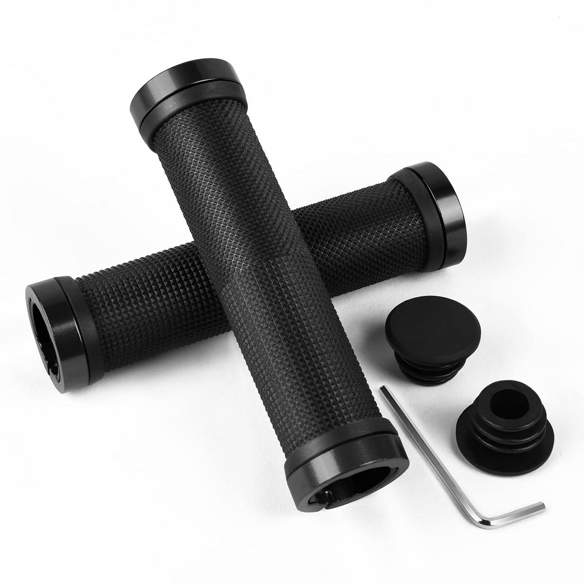 Fietsstuurgrepen - Handvatten Fiets - Comfortabel Fietsen - Dubbele Vergrendeling - 13.3 cm - Zwart