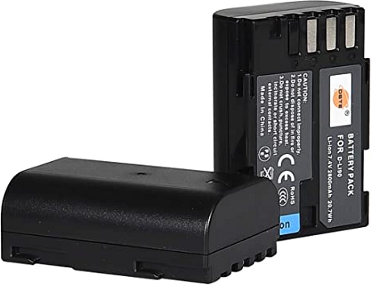 Camera Accu - Reserve Batterij - Fotografie - Hoge Capaciteit - 2 stuks - Zwart