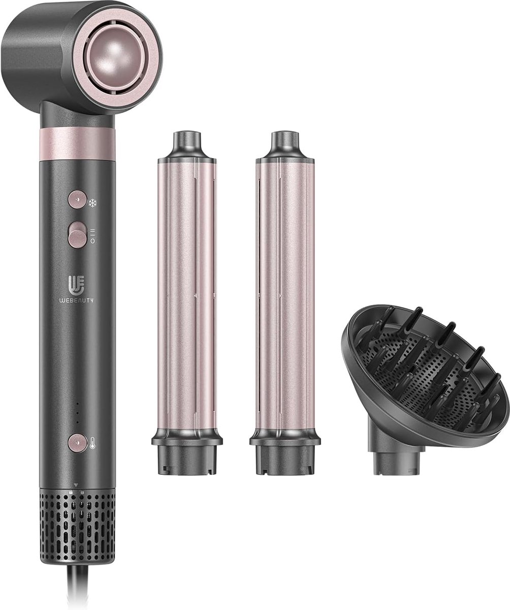 Haardroger 4-in-1 - Haarstyler Air Styler - Snel Haar Drogen - 500 Miljoen Negatieve Ionen - 1400 W - Mokka