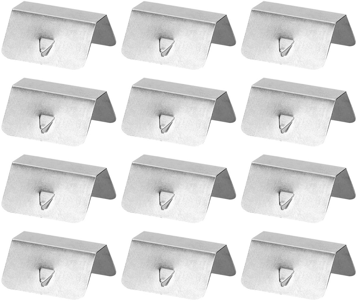 Dailygoods- Winddeflector Clips - Universele Auto Bevestigingsclips - Roestvrij Staal - Set van 12 Stuks - Weerbestendig - Duurzaam en Sterk