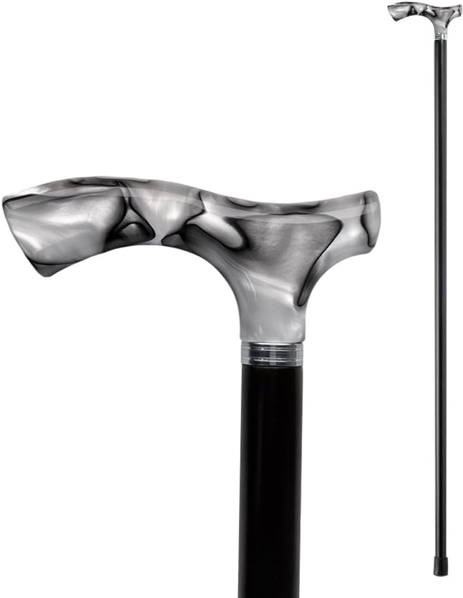 Houten wandelstok - Stijlvolle steun - Dagelijkse ondersteuning - Ergonomisch handvat - 91 cm - Bruin