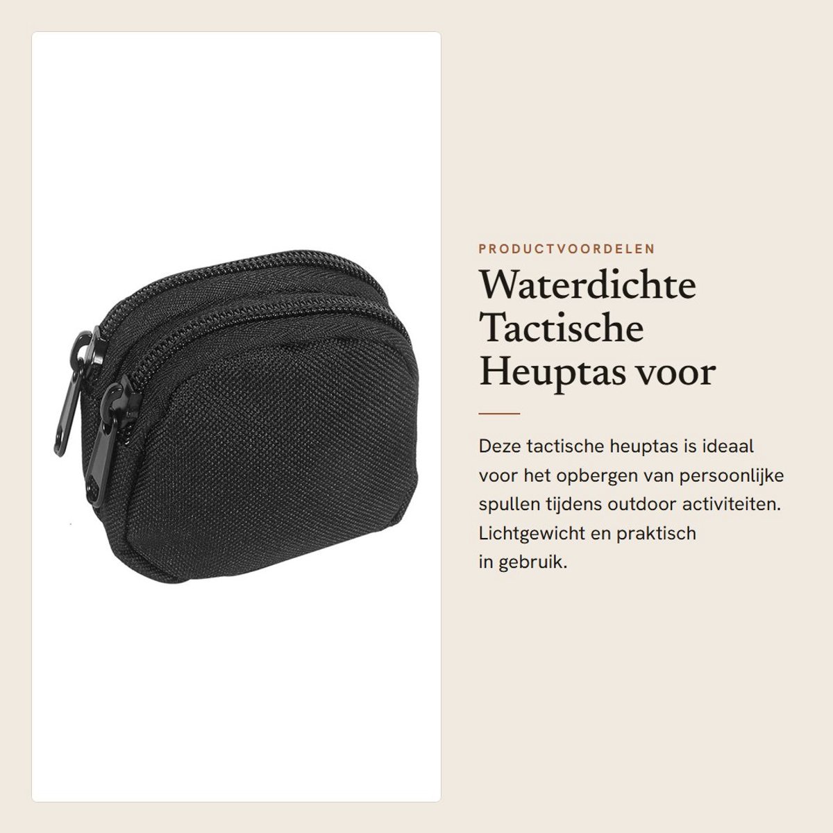 Dailygoods - Waterdichte Tactische Heuptas voor Buitenactiviteiten