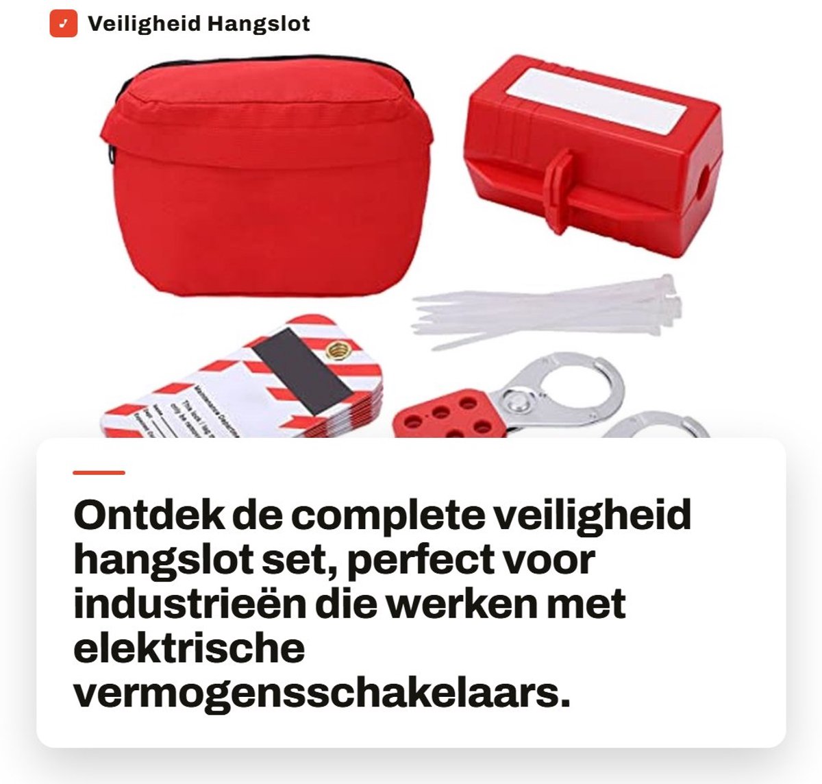Dailygoody - Veiligheid Hangslot Set - Lockout Tagout Kit - Compleet
