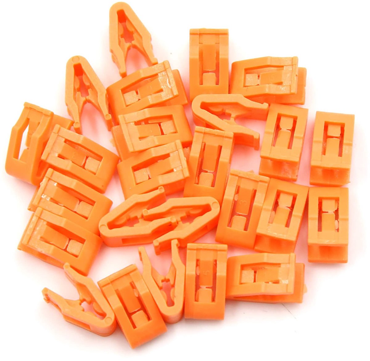 Dailygoods- Console-retainers 25 stuks - Bevestiging - Dashboard - Trim - Oranje - Clip - Dashboard Clips