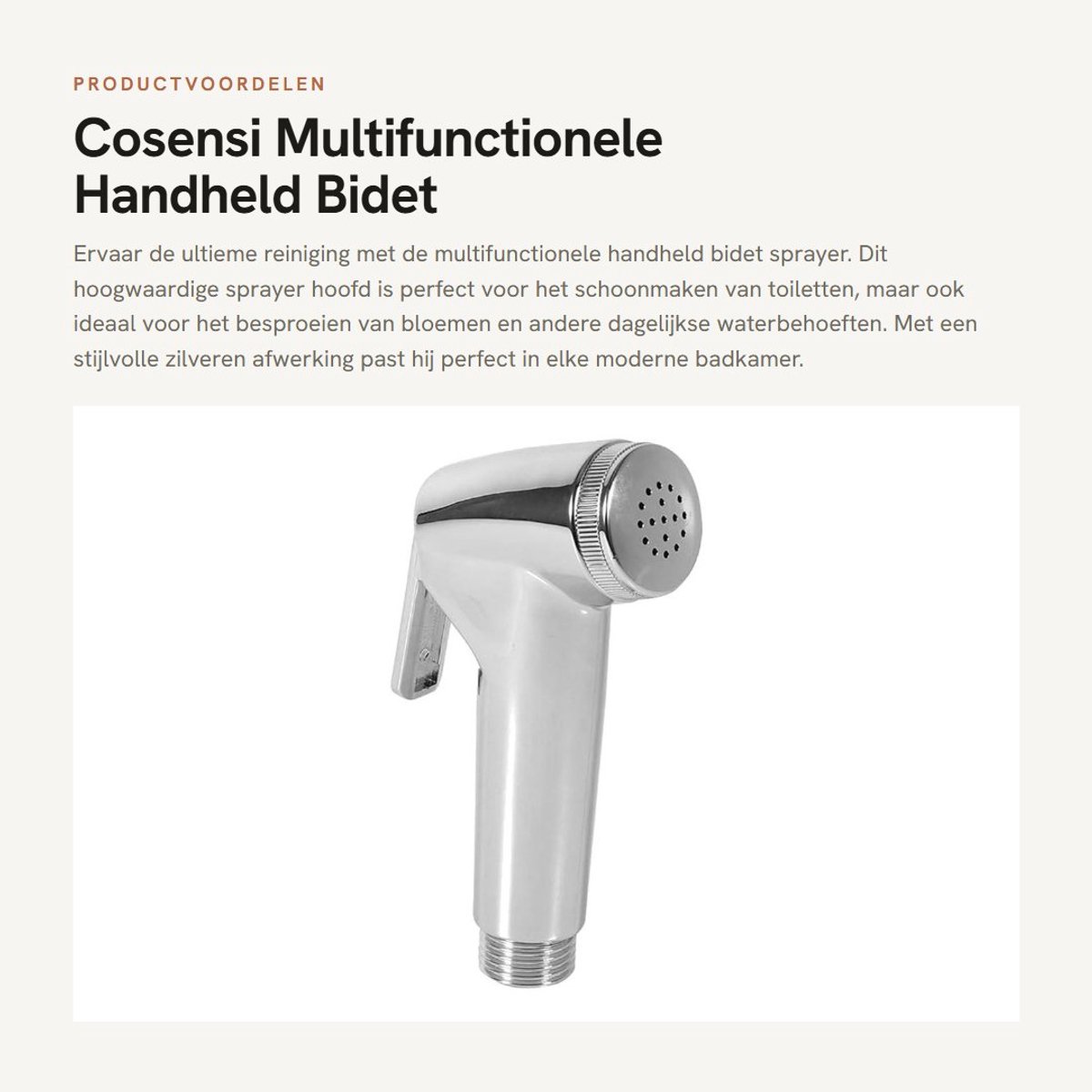 Dailygoods- Bidet Handdouche - Multifunctioneel - Handspuitkop - Waterdicht - Hoogwaardige Materialen - Eenvoudig in Gebruik - Toilet Sprayer