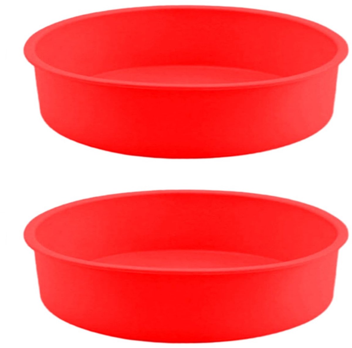 Dailygoods- Taartvormen Set van 2 - Ronde Siliconen Taartvormen - Hittebestendig - Bakaccessoires - Keukengerei - Voedselveilig Materiaal - Cakevorm