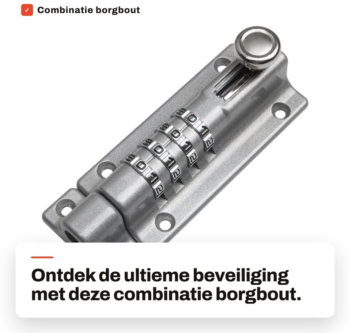 Dailygoods- Hangslot 4-cijferig - Zware uitvoering - Roestvrij staal - Zinklegering - Sleutelloze beveiliging - Betrouwbare veiligheid - Deurslot