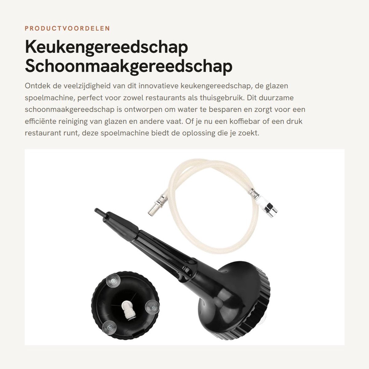 Dailygoods- Spoelmachine Duurzaam - Waterbesparend - Keukengereedschap - Schoonmaakgereedschap - Restaurant - Koffiebar - Afwasmachine