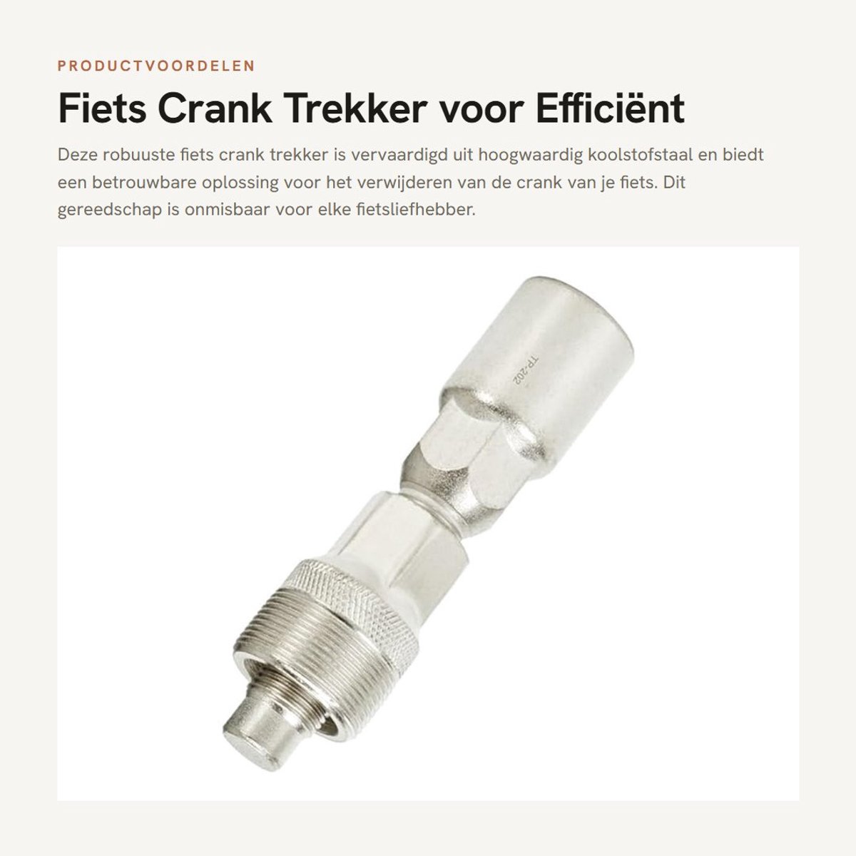 Dailygoods- Cranktrekker Hoogwaardig Koolstofstaal - Trapgereedschap - Fiets Crankverwijderaar - Geschikt voor MTB/E-bike - Eenvoudig te Gebruiken - Trapasverwijderaar
