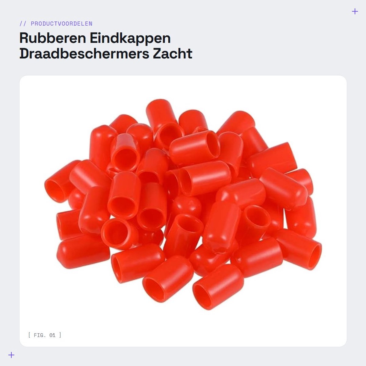 Dailygoods - Rubberen Eindkappen - Draadbeschermers - Zacht en Elastisch - Rood - Flexibele Schroefeindkappen - Voor Schroeven en Kabels - 50 Stuks