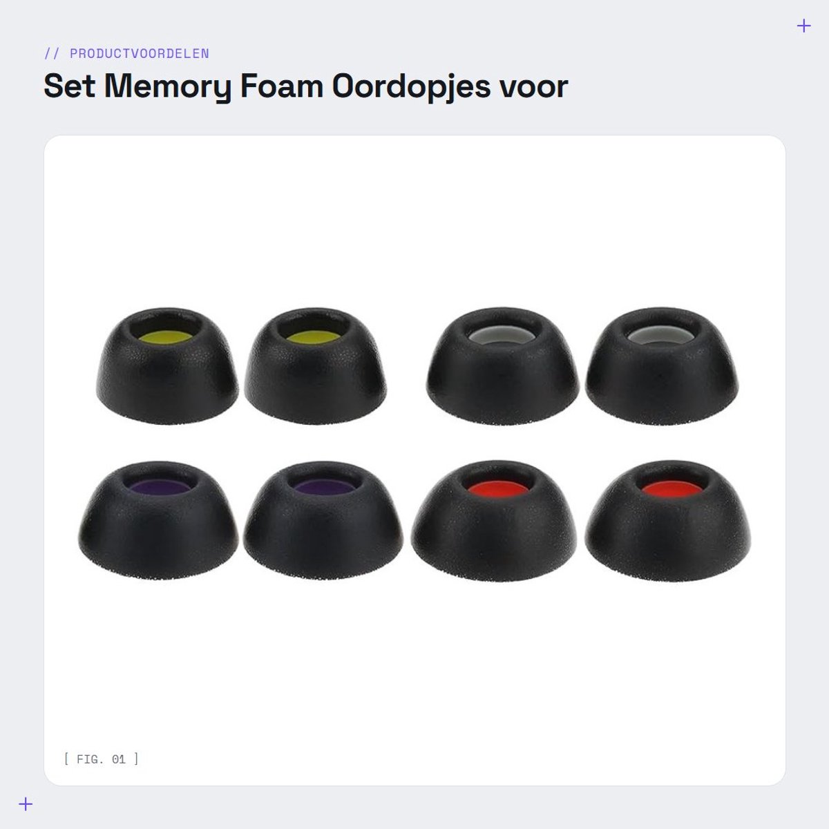 Dailygoods - Set Memory Foam Oordopjes voor Vrije Hoofden