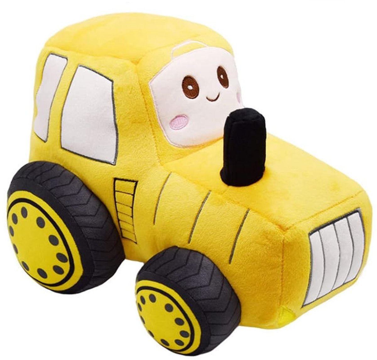 Dailygoods- Pluche Kussen 30 cm - Pluche Tractor - Vrachtwagen Speelgoed - Cadeau voor Kinderen - Cartoon Design - Zacht en Veilig