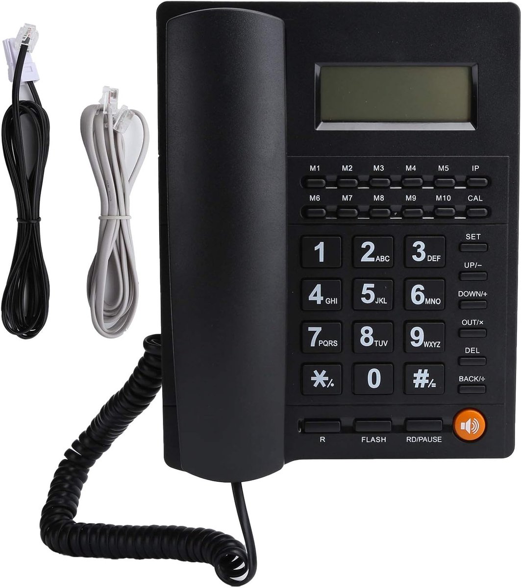 Vaste Telefoon - Bureautoestel - Thuisgebruik Kantoor - Grote Knoppen - 485 gram - Zwart
