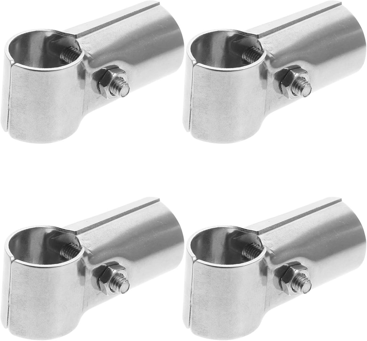 Dailygoods- T-buisverbinder 25 mm - 4 stuks - T-verbinding - verstelbare hekklemmen - schroefmoeren - geschikt voor gaashek en leuningen - Buiskoppeling