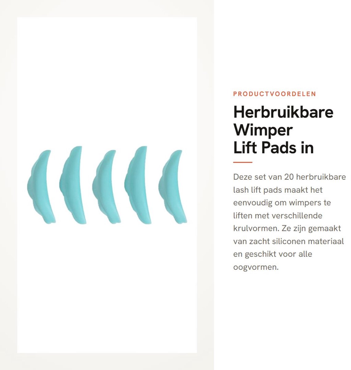 Dailygoods - Herbruikbare Wimper Lift Pads in Verschillende Maten
