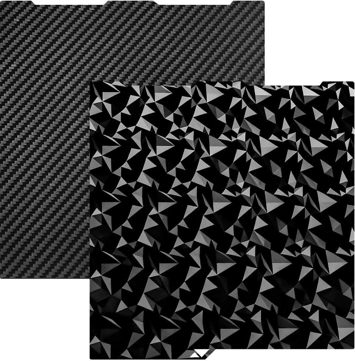 Dailygoods- Printplaat 256 x 268 mm - Dubbelzijdig - Stalen Plaat - PET/Koolstofvezel - PEO/Diamantstructuur - Geschikt voor Anycubic Kobra 3 Combo - Drukplaat