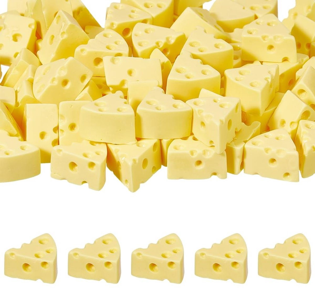 Dailygoods- Miniatuur Eten 70 Stuks - Hars Kaas Modellen - Poppenhuis Accessoires - Keuken Decoratie - Creatief Handwerk - Realistische Stijlen - Poppenhuisaccessoires