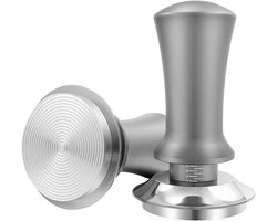 Koffie Tamper - Barista Accessoire - Perfecte Espresso - Automatische Terugstelling - 58 mm - Zilver