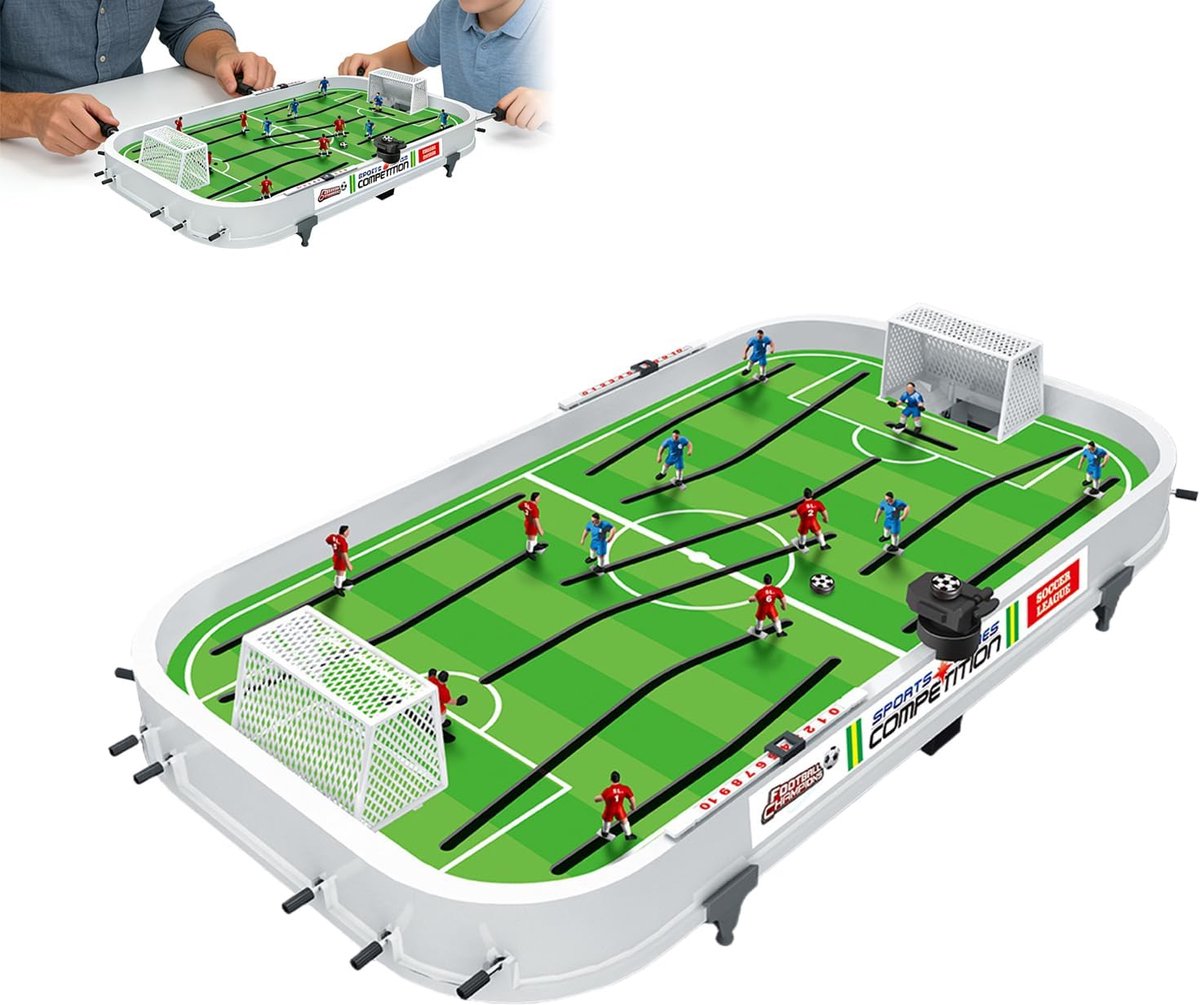 Voetbaltafelspel,Voor meerdere spelers sportieve Voetbal Speelgoed,Voetbal Gezelschapsspel | Geschikt voor Kinderen, Volwassenen, Binnenshuis Gebruik, Feestjes, Speelkamers, Gezinnen, en op Reis