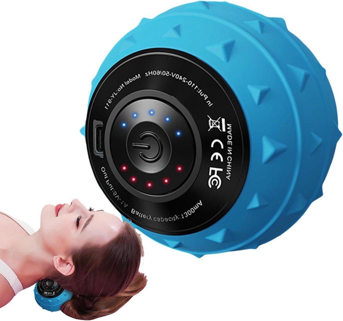 Massagebal - Spierroller Sportroller - Spierontspanning - Diepweefsel massage - 97 x 97 x 11 cm - Blauw