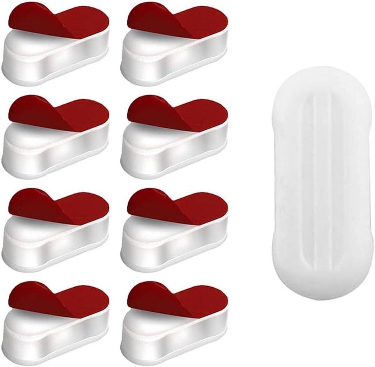 Toiletstoelbumpers 8 stuks - WC-bril onderbumper Afstandhouder - Beschermen toiletbril - Zelfklevend en dempend
