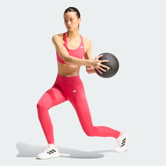 Adidas Performance Optimé Essentials Lange Legging Met Zakje - Dames - Roze van Adidas — afbeelding 4