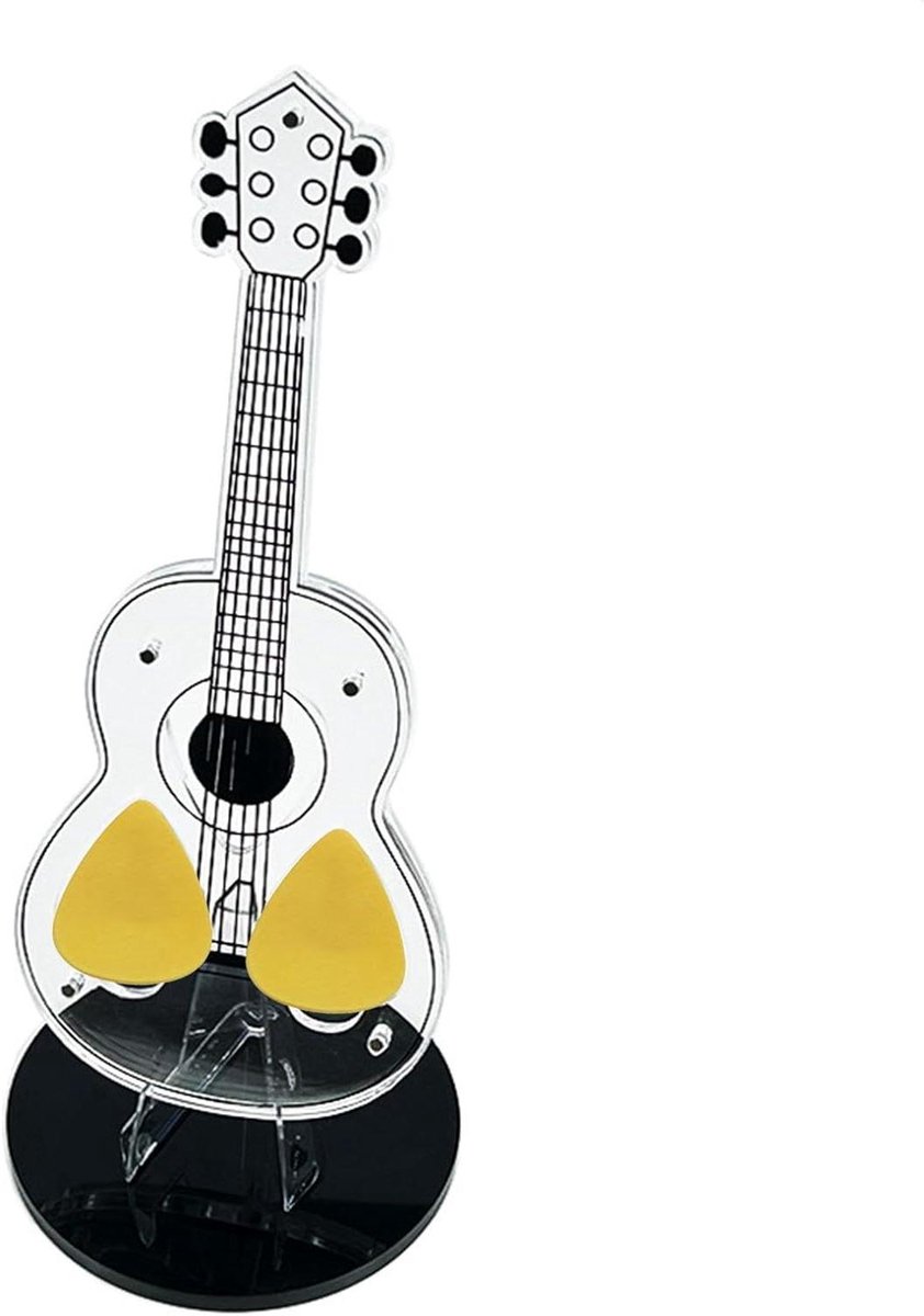 Gitaar Plectrum Houder - Plectrum Organizer Display - Plectrums Organiseren - Slank Acryl Ontwerp - 9x9x23 cm - Transparant