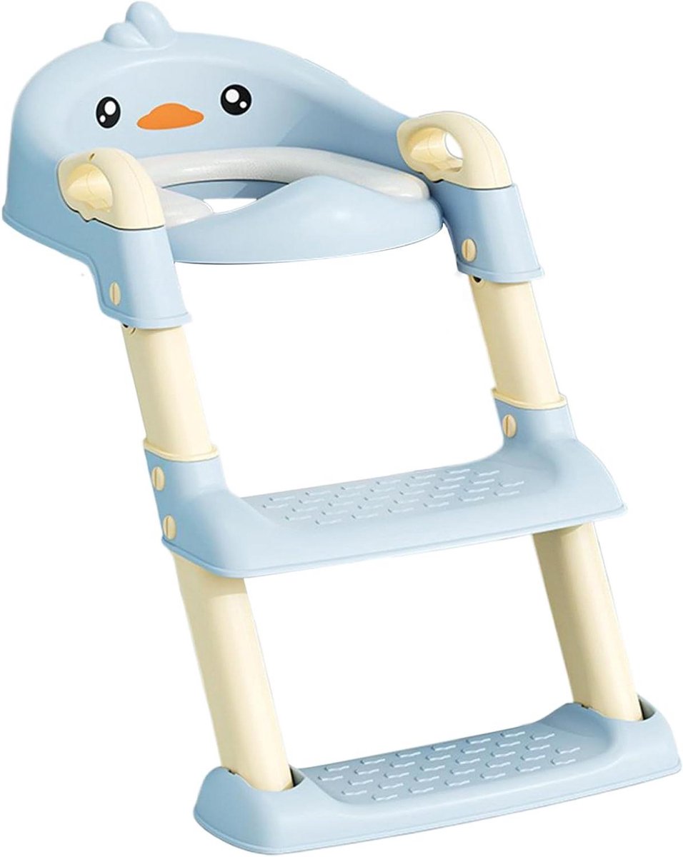 Zindelijkheidstrainer met Ladder - Potjestrainer Kinderen - Zindelijkheidstraining - Antislip Ontwerp - 467 x 403 cm - Blauw