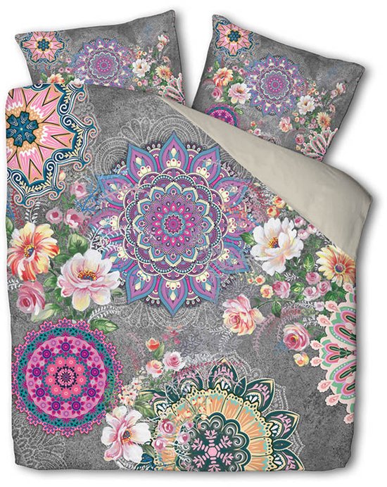 Dekbed-Discounter - Luna Bedding Dekbedovertrek 200 x 200/220 cm - Katoen Flanel - Dubbele instopstrook - Wasbaar op 30 graden - Strijkvrij - Playful Paradise