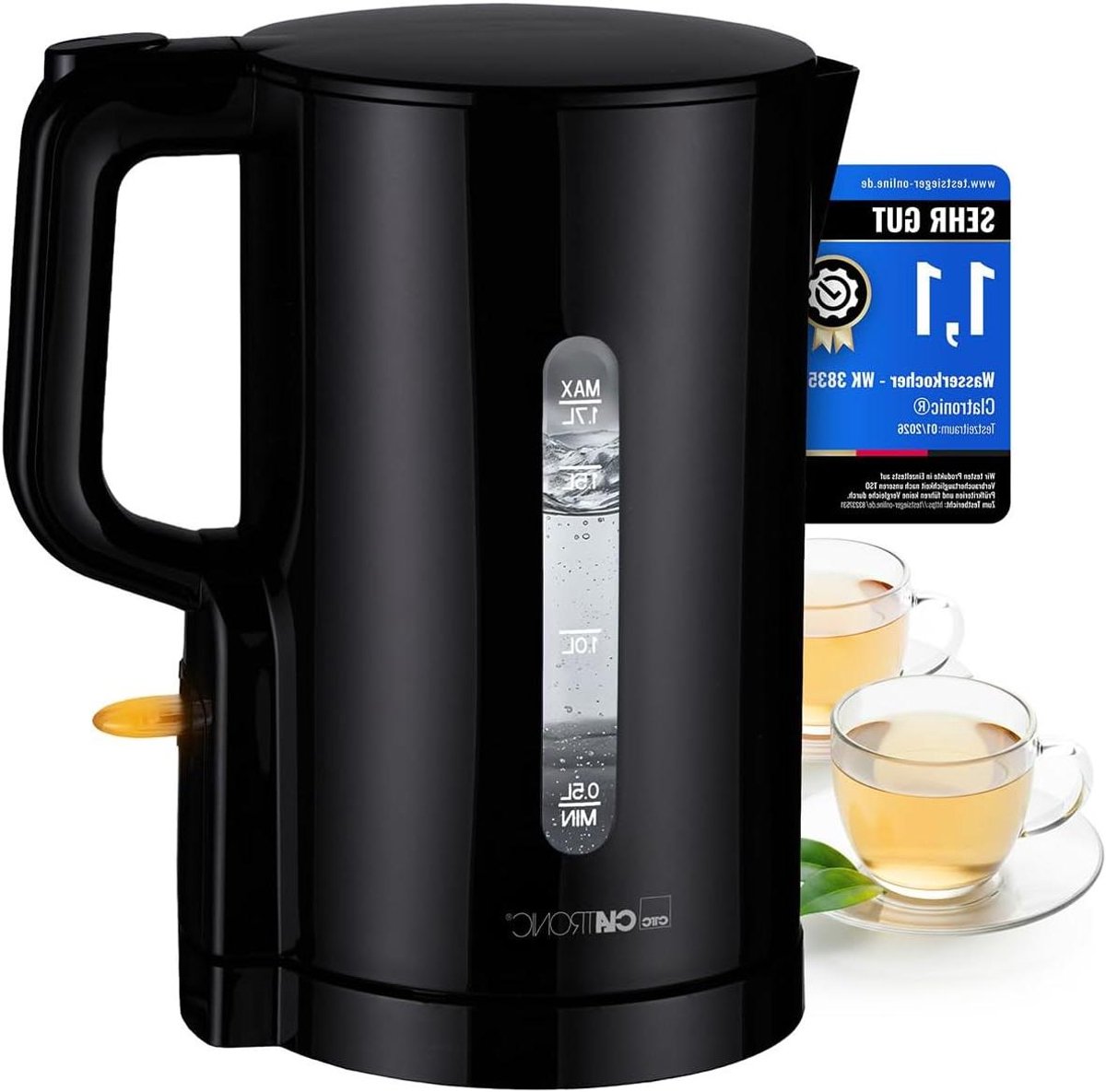 Waterkoker - Ketel - Snel Water Koken - BPA-vrij - 1.7 liter - Zwart