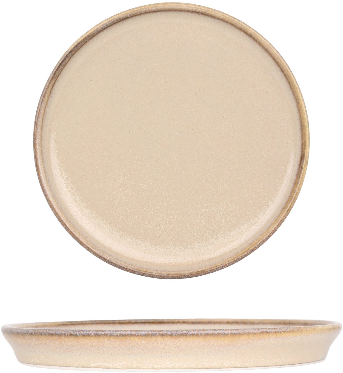 Bonna Dessertbord - Sand Hygge - Porselein - 16 cm - set van 6