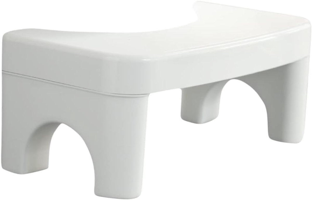 Toiletkruk Voetbankje - Opstapje Kinderen - Ondersteuning Toilet - Antislip Pedaalontwerp - 39 x 21 x 17 cm - Wit