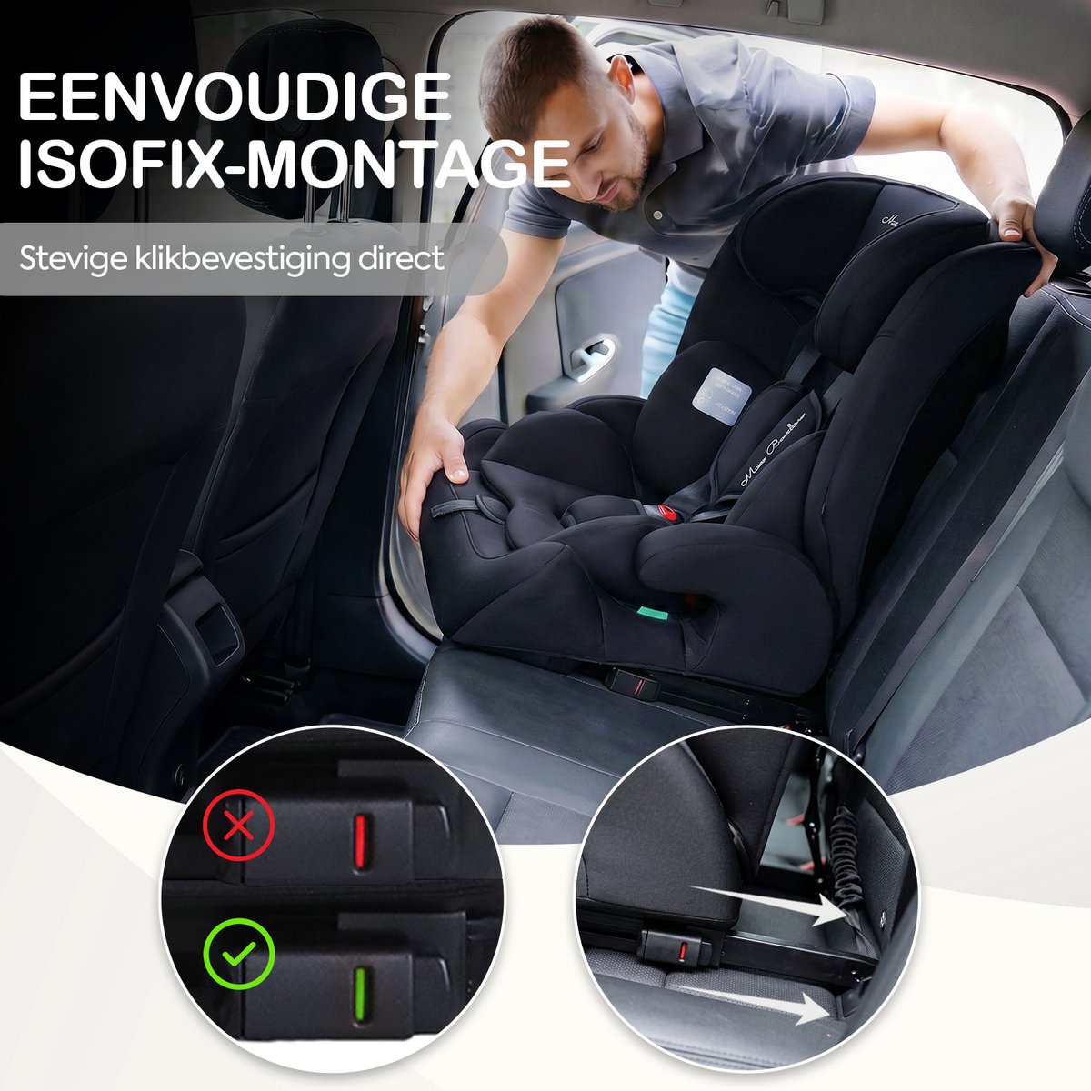 Mino Bambino i-Size Autostoel - Isofix - Zwart thumbnail 5