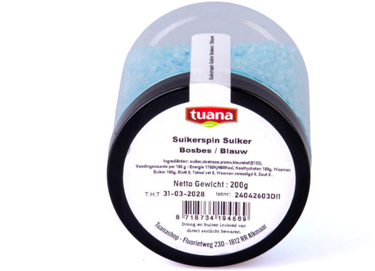 Tuana Kruiden - Suikerspinsuiker - Bosbes - Tuanashop -