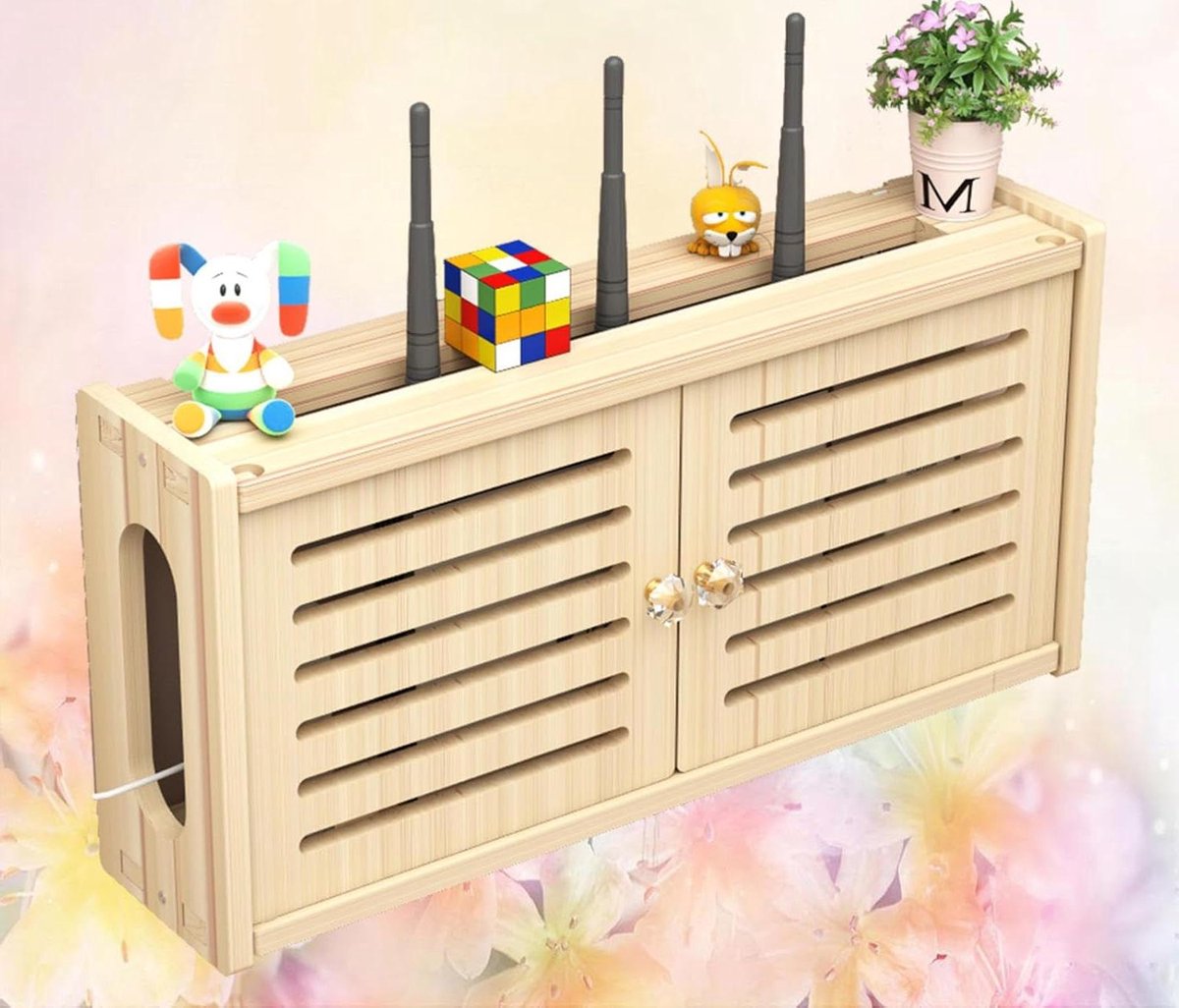 Router Opbergdoos - Router Hider - Kabelmanagement - Goede Warmteafvoer - 48x24cm - Origineel